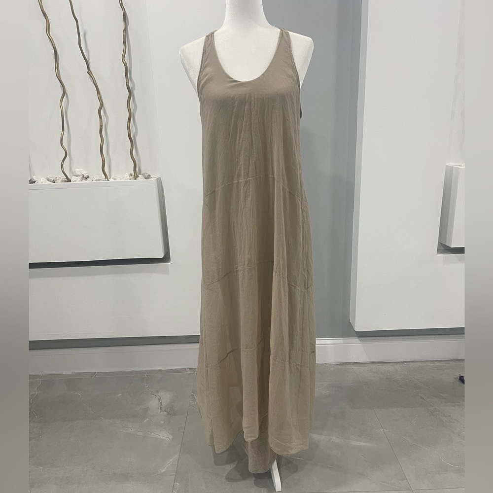 Elegant Tan Maxi Dress